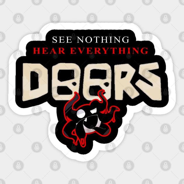 DOORS? - Hide and Seek! See Nothing Hear Everything Sticker by souvikpaul